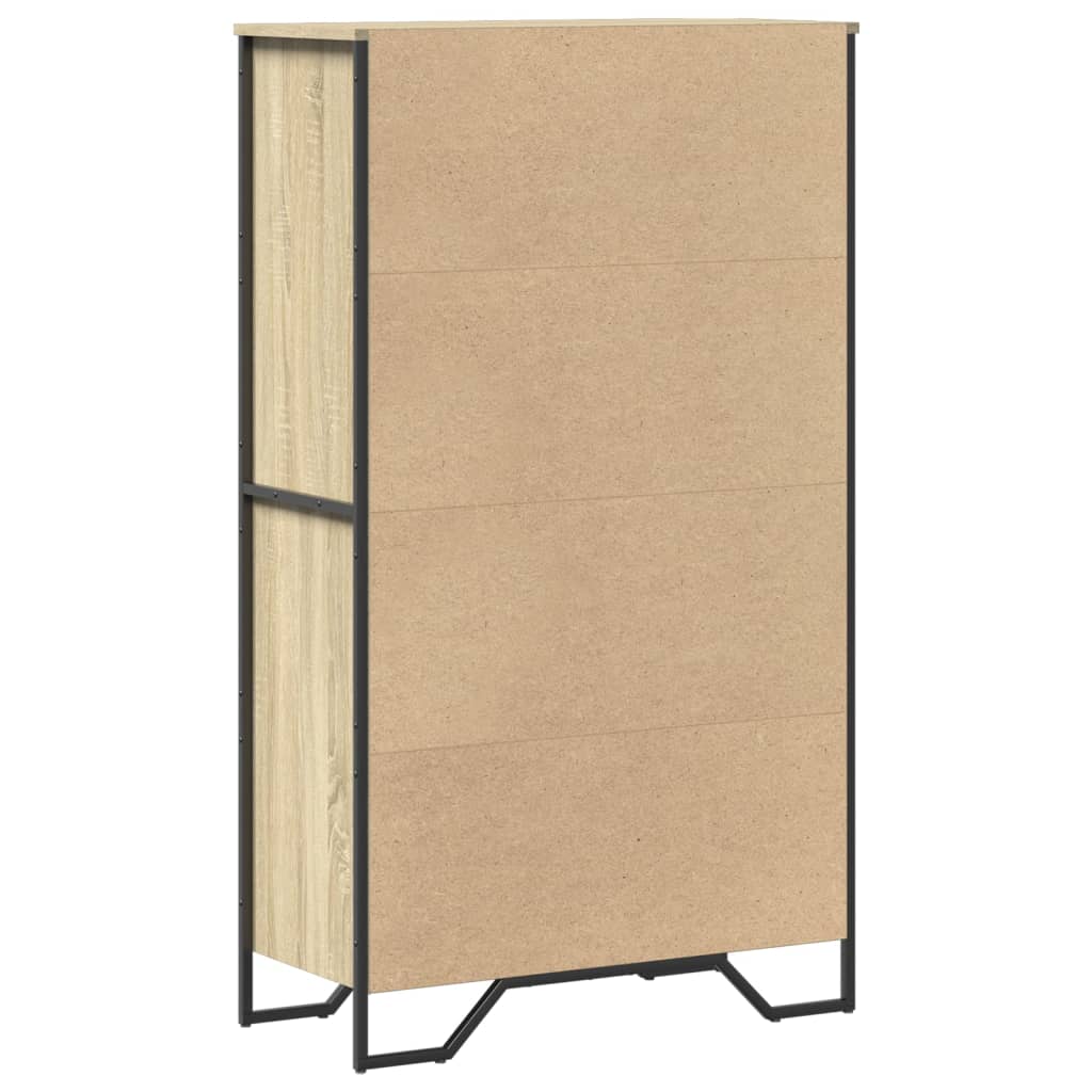 skab 79,5x35,5x137,5 cm konstrueret træ sonoma-eg