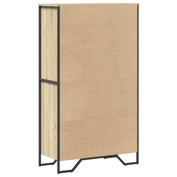 skab 79,5x35,5x137,5 cm konstrueret træ sonoma-eg