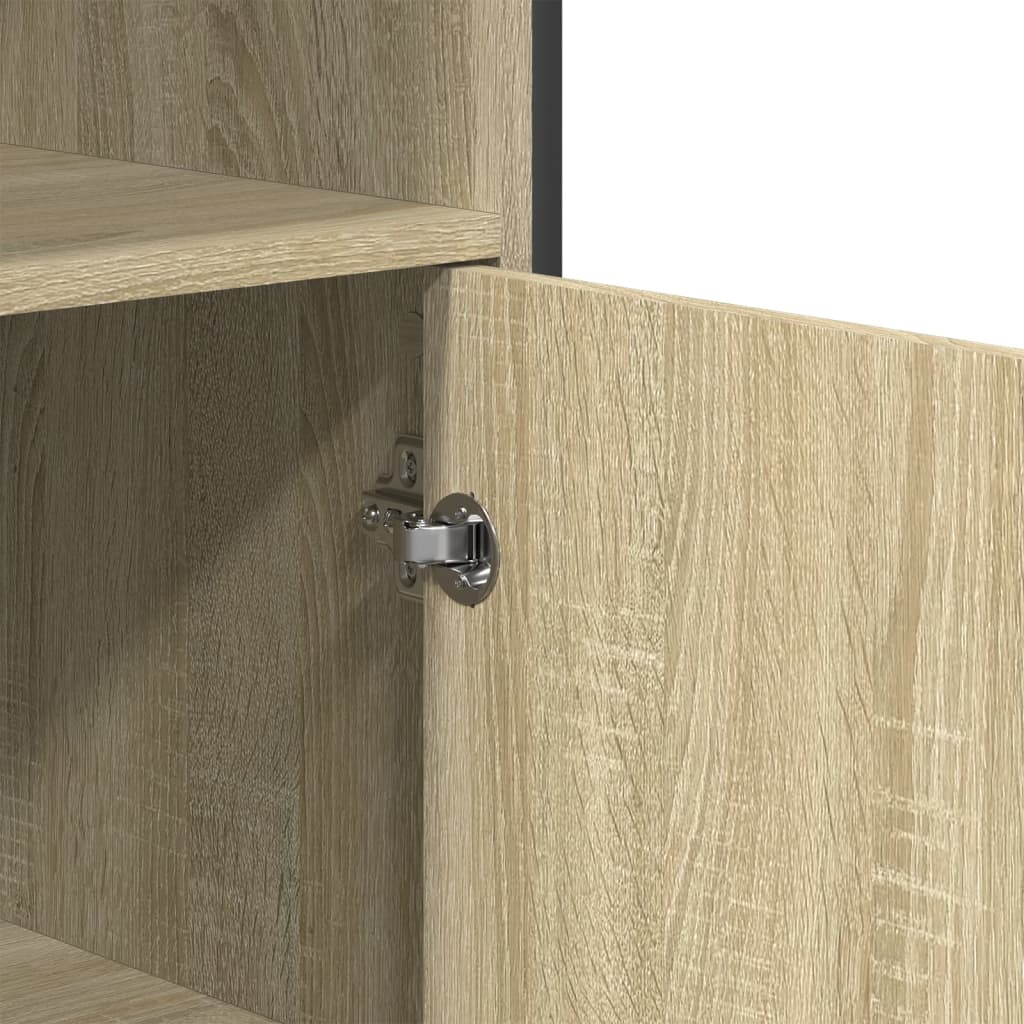 skab 79,5x35,5x137,5 cm konstrueret træ sonoma-eg