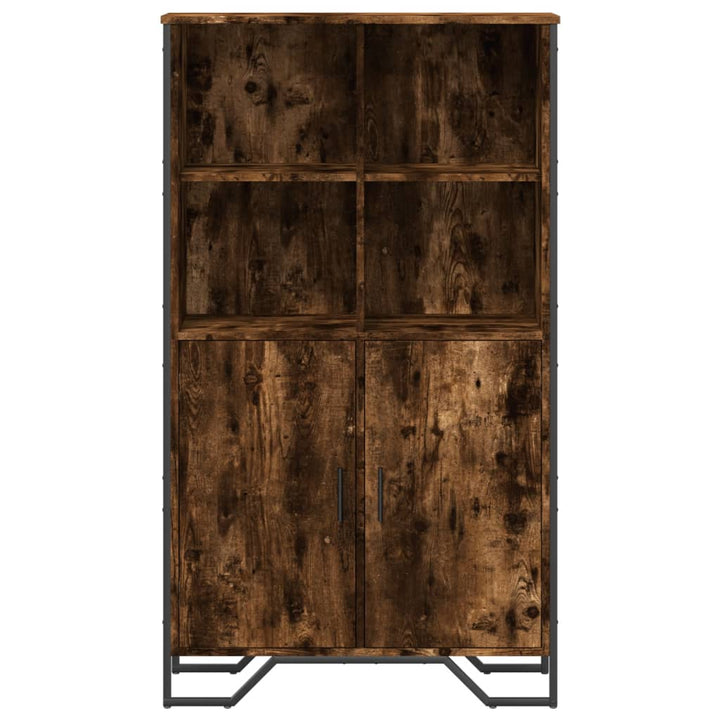 skab 79,5x35,5x137,5 cm konstrueret træ røget egetræsfarve