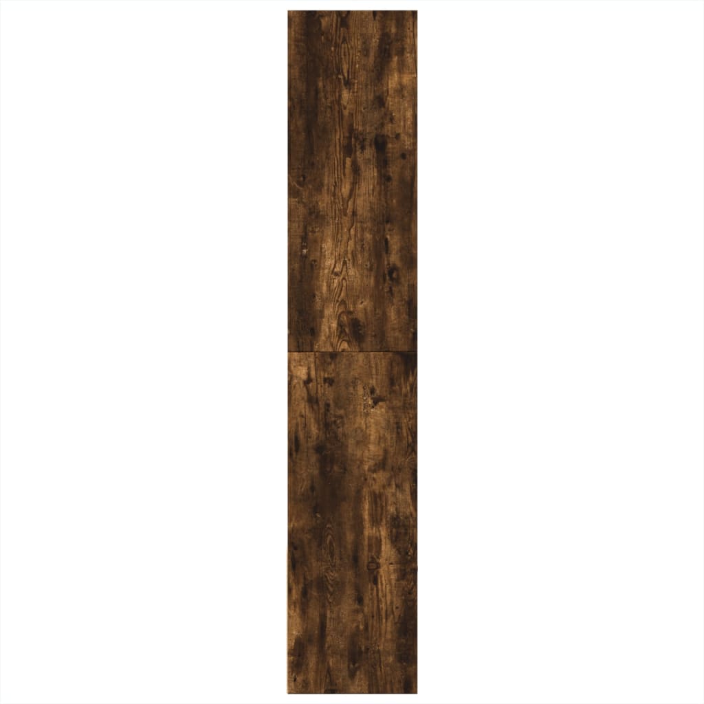 bogreol 100x36x189 cm konstrueret træ røget egetræsfarve