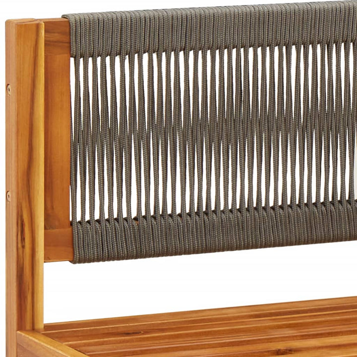 10-delt havesofasæt med hynder træ akacie og reb