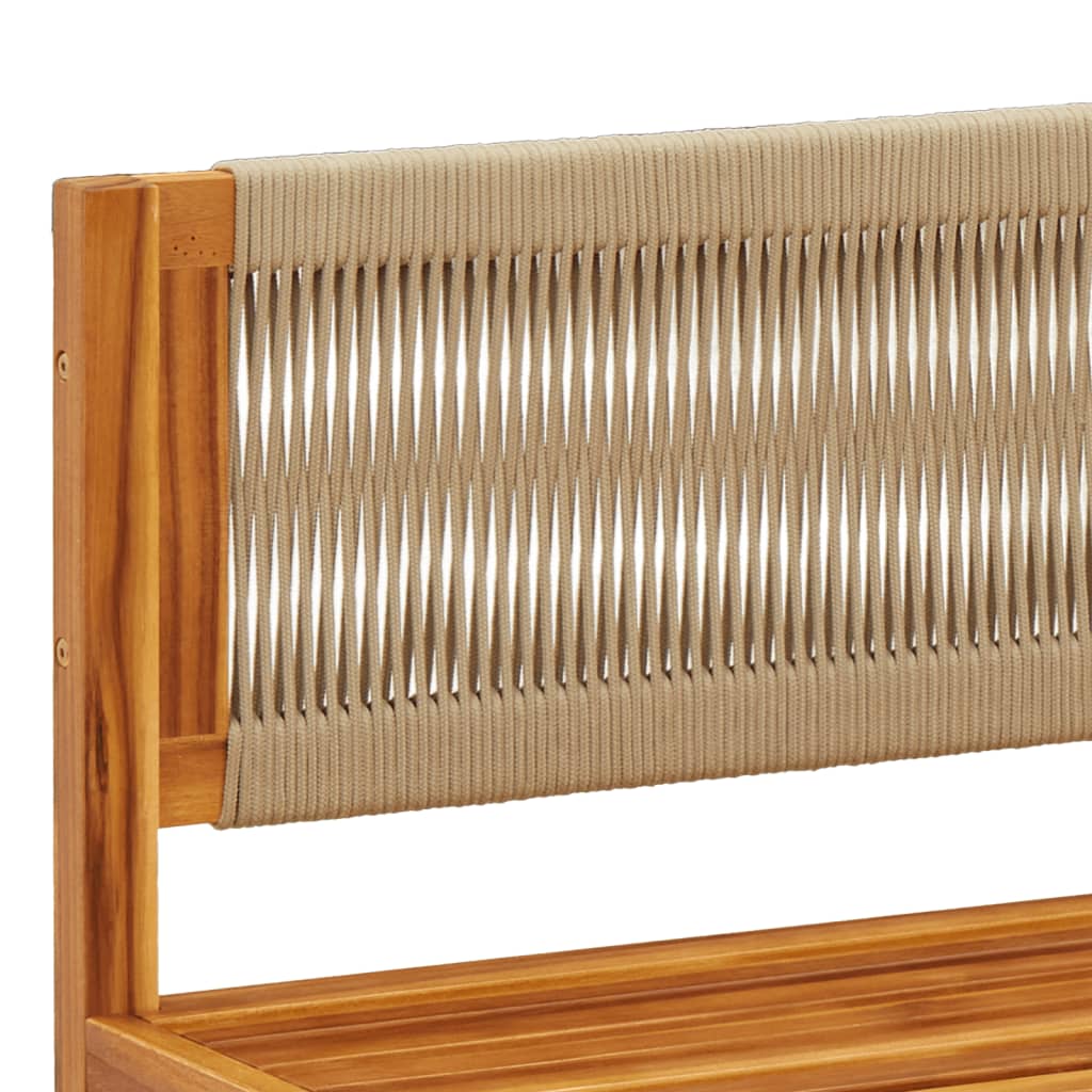 10-delt havesofasæt med hynder træ akacie og reb