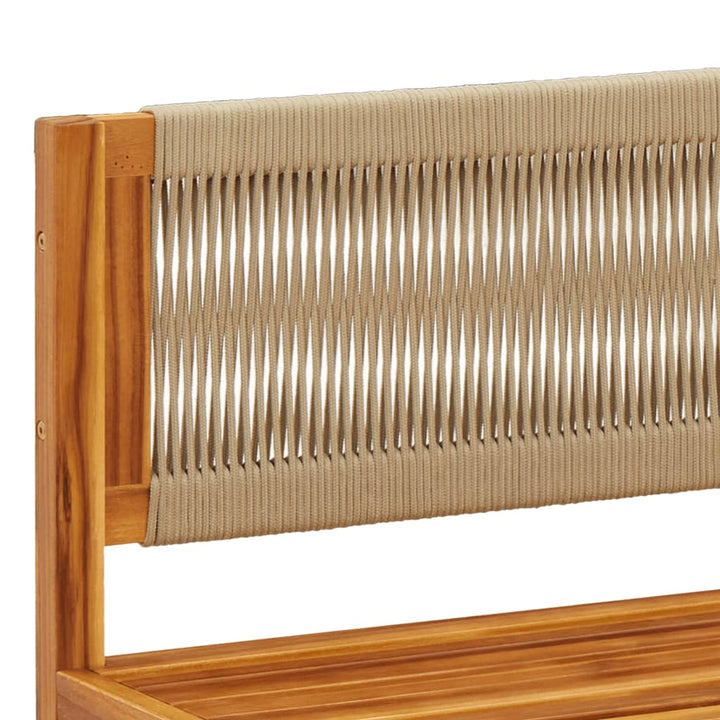 10-delt havesofasæt med hynder træ akacie og reb