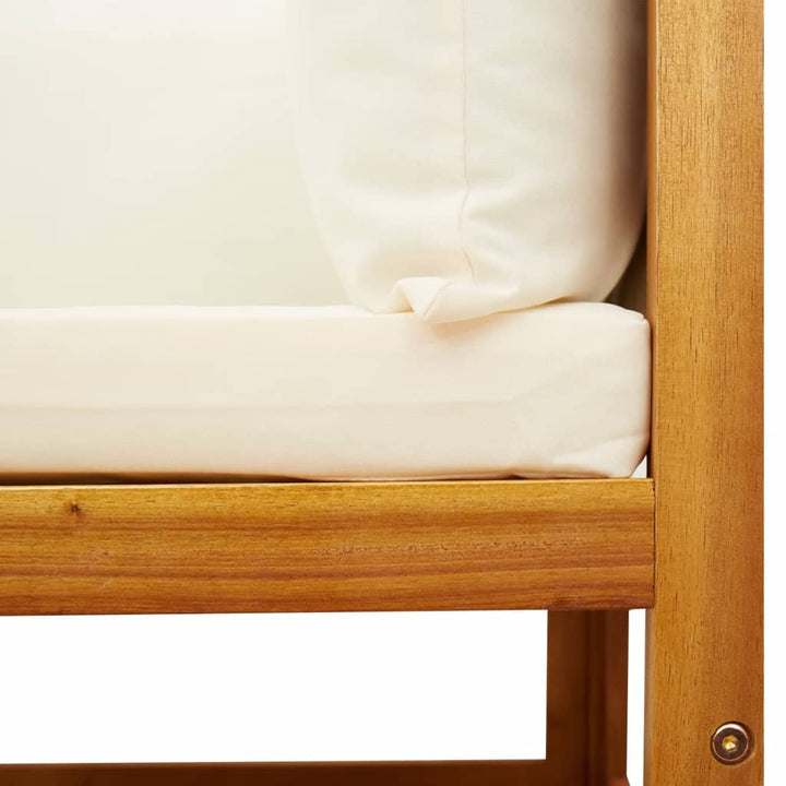 10-delt havesofasæt med hynder træ akacie og rattan