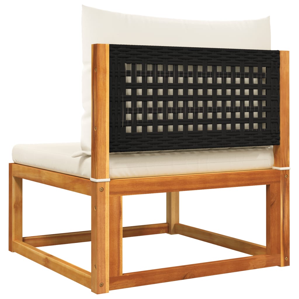 11-delt havesofasæt med hynder træ akacie og rattan