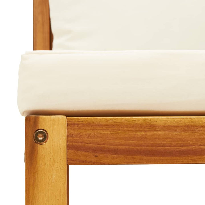havesofasæt med 4 dele og hynder i træ akacie og rattan