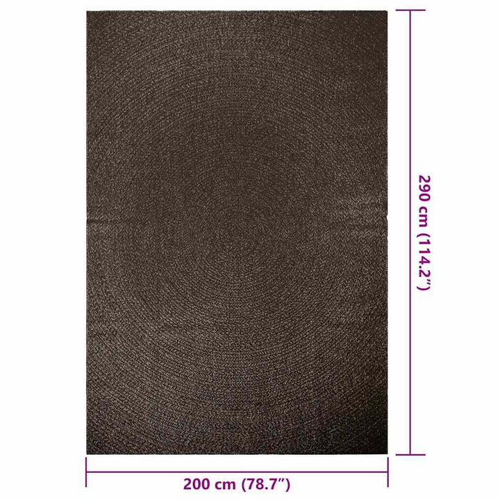gulvtæppe ZIZUR 200x290cm jute-look indendørs udendørs