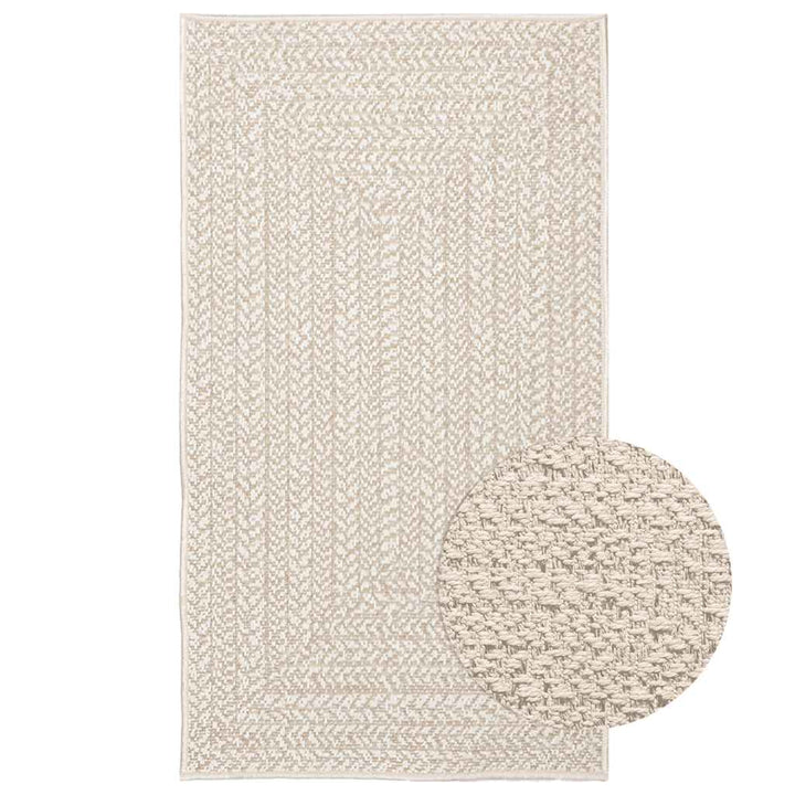 gulvtæppe ZIZUR 60x110 cm jute-look indendørs og udendørs