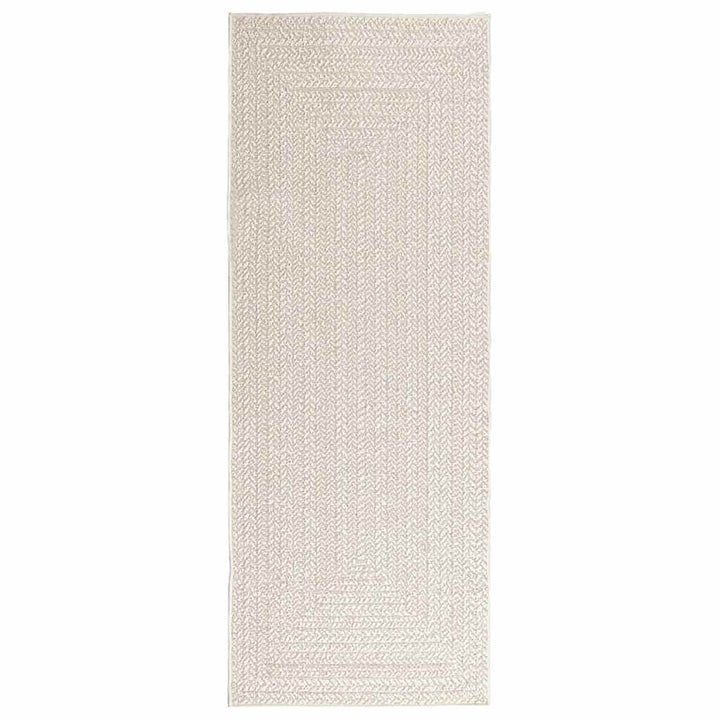 gulvtæppe ZIZUR 80x200 cm jute-look indendørs og udendørs