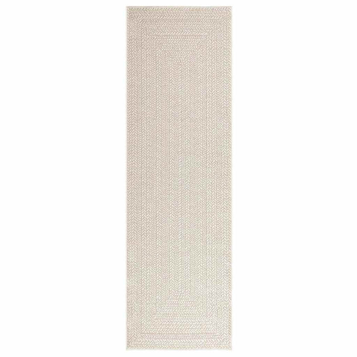 gulvtæppe ZIZUR 80x250 cm jute-look indendørs og udendørs