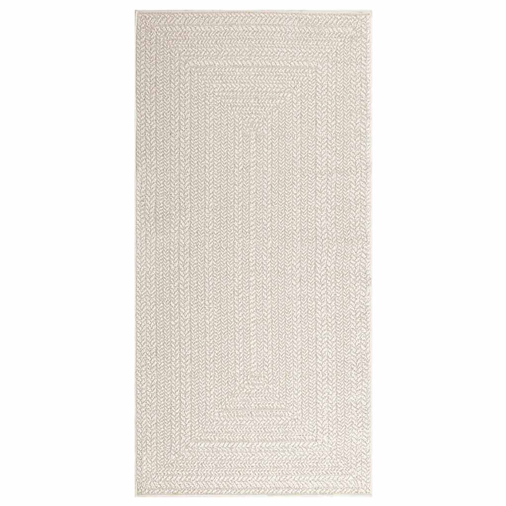 gulvtæppe ZIZUR 100x200 cm jute-look indendørs og udendørs