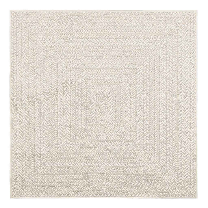 gulvtæppe ZIZUR 120x120 cm jute-look indendørs og udendørs
