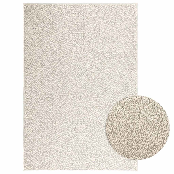 gulvtæppe ZIZUR 120x170 cm jute-look indendørs og udendørs