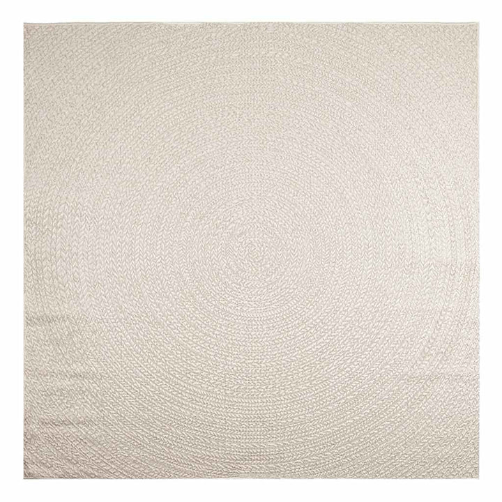 gulvtæppe ZIZUR 240x240 cm jute-look indendørs og udendørs