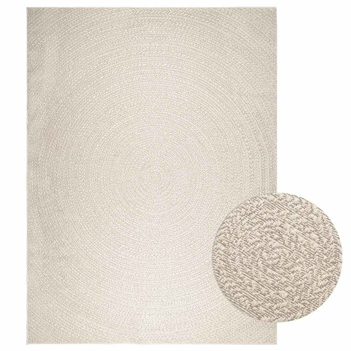 gulvtæppe ZIZUR 240x340 cm jute-look indendørs og udendørs