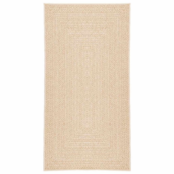 gulvtæppe ZIZUR beige 60x110 cm jute-look indendørs og udendørs