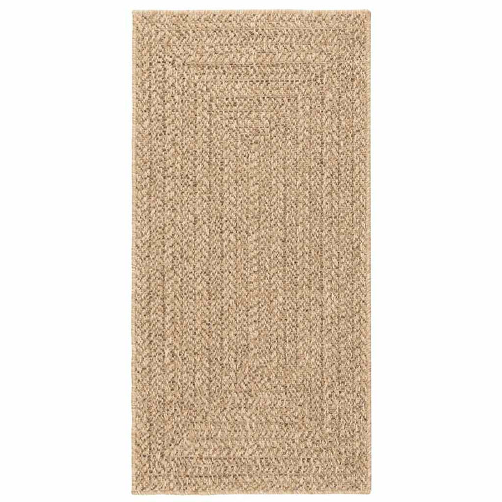gulvtæppe ZIZUR beige 60x110 cm jute-look indendørs og udendørs