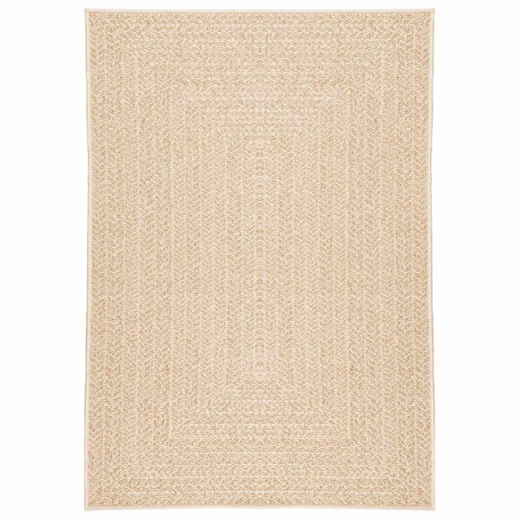 gulvtæppe ZIZUR beige 140x200cm jute-look indendørs og udendørs