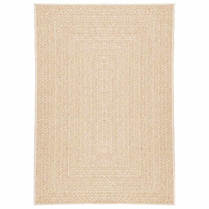 gulvtæppe ZIZUR beige 140x200cm jute-look indendørs og udendørs