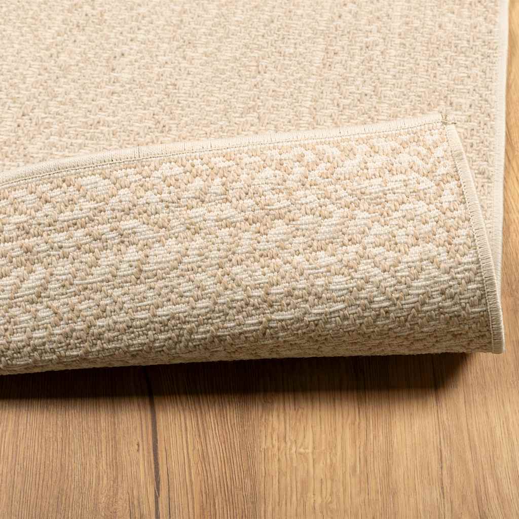gulvtæppe ZIZUR beige 160x230cm jute-look indendørs og udendørs