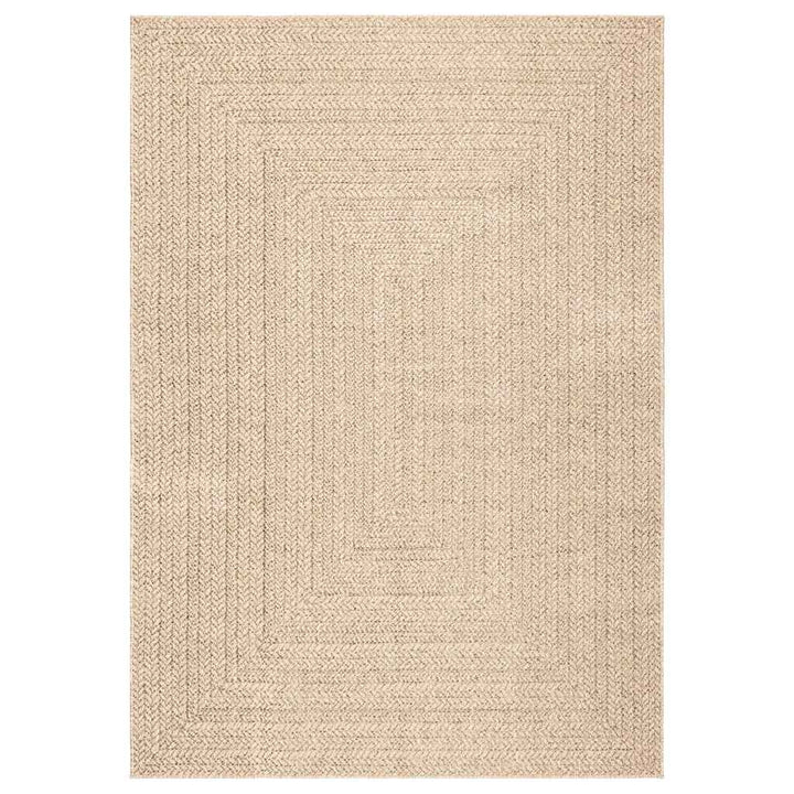 gulvtæppe ZIZUR beige 200x290cm jute-look indendørs og udendørs