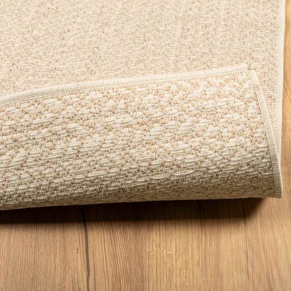 gulvtæppe ZIZUR beige 200x290cm jute-look indendørs og udendørs