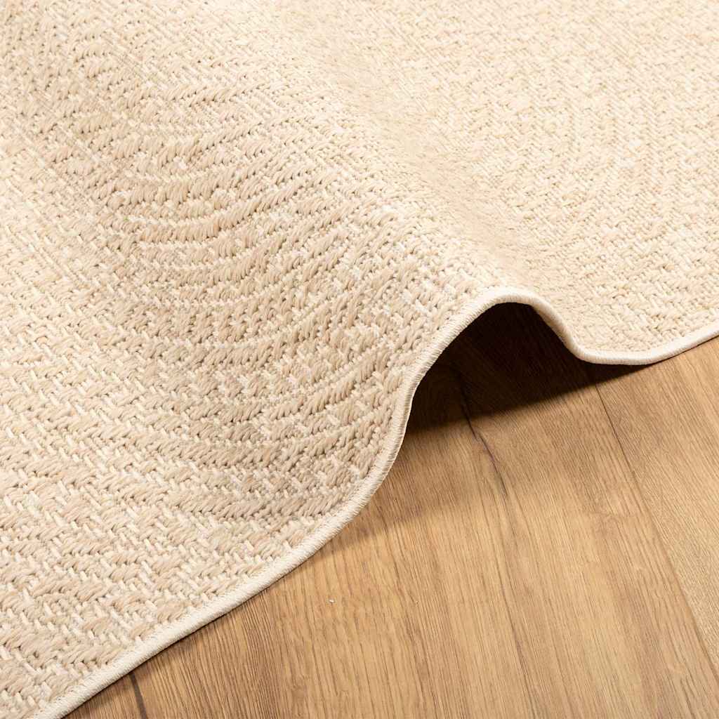 gulvtæppe ZIZUR beige 60x110 cm jute-look indendørs og udendørs