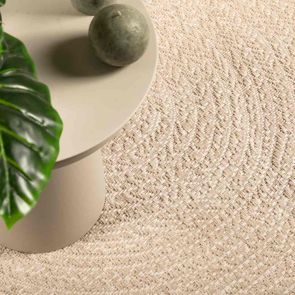 gulvtæppe ZIZUR beige 60x110 cm jute-look indendørs og udendørs