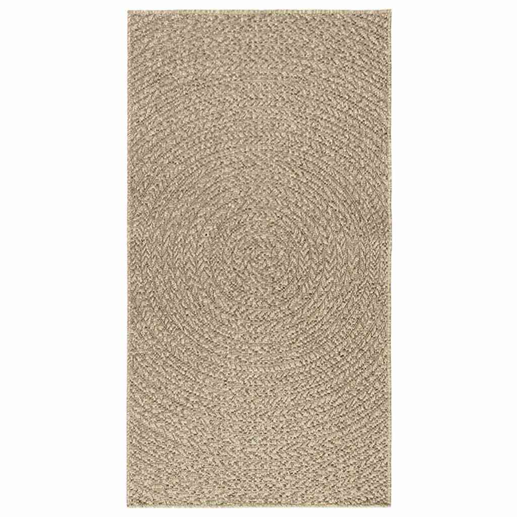 gulvtæppe ZIZUR beige 80x150 cm jute-look indendørs og udendørs