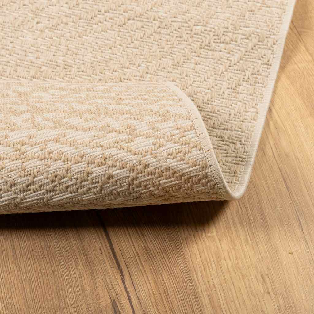 gulvtæppe ZIZUR beige 120x170cm jute-look indendørs og udendørs