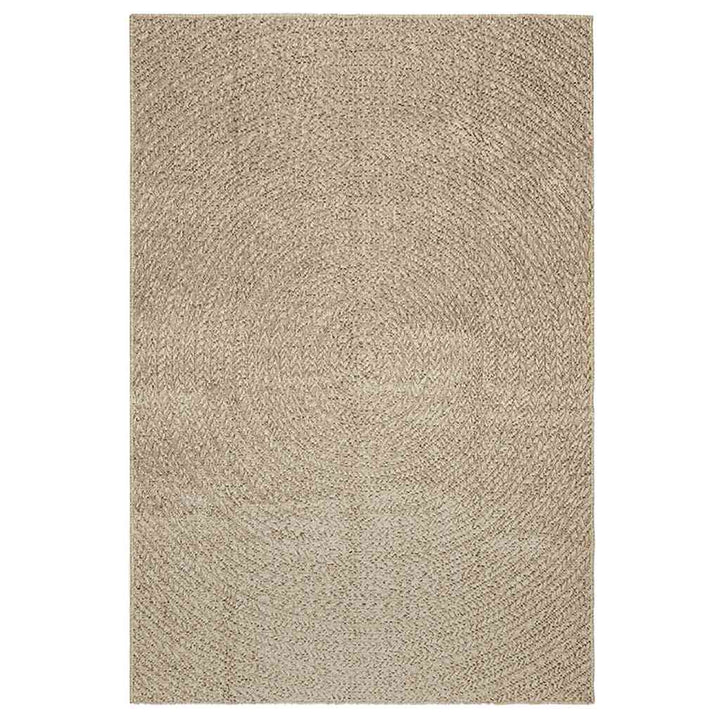 gulvtæppe ZIZUR beige 140x200cm jute-look indendørs og udendørs