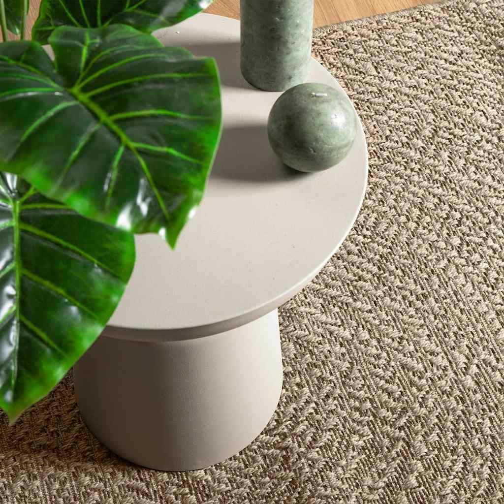 gulvtæppe ZIZUR beige 140x200cm jute-look indendørs og udendørs