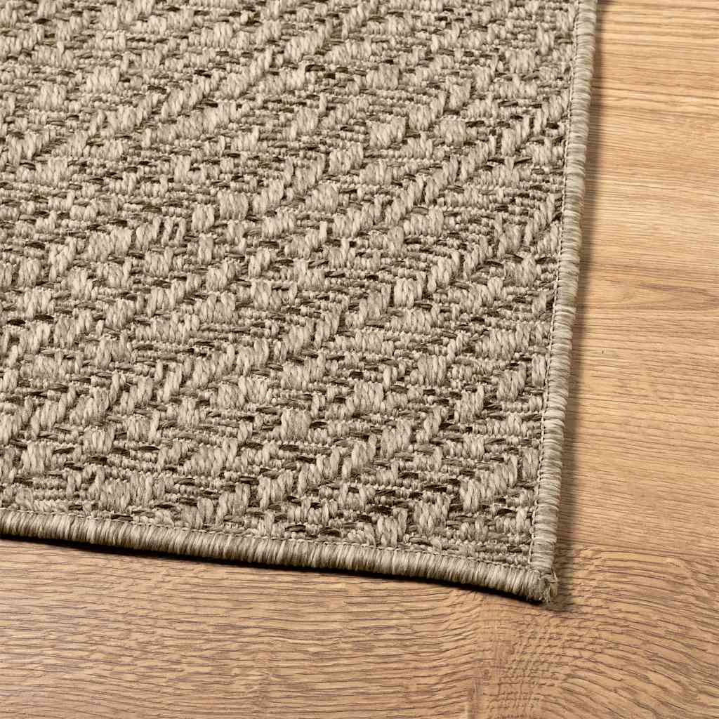 gulvtæppe ZIZUR beige 140x200cm jute-look indendørs og udendørs