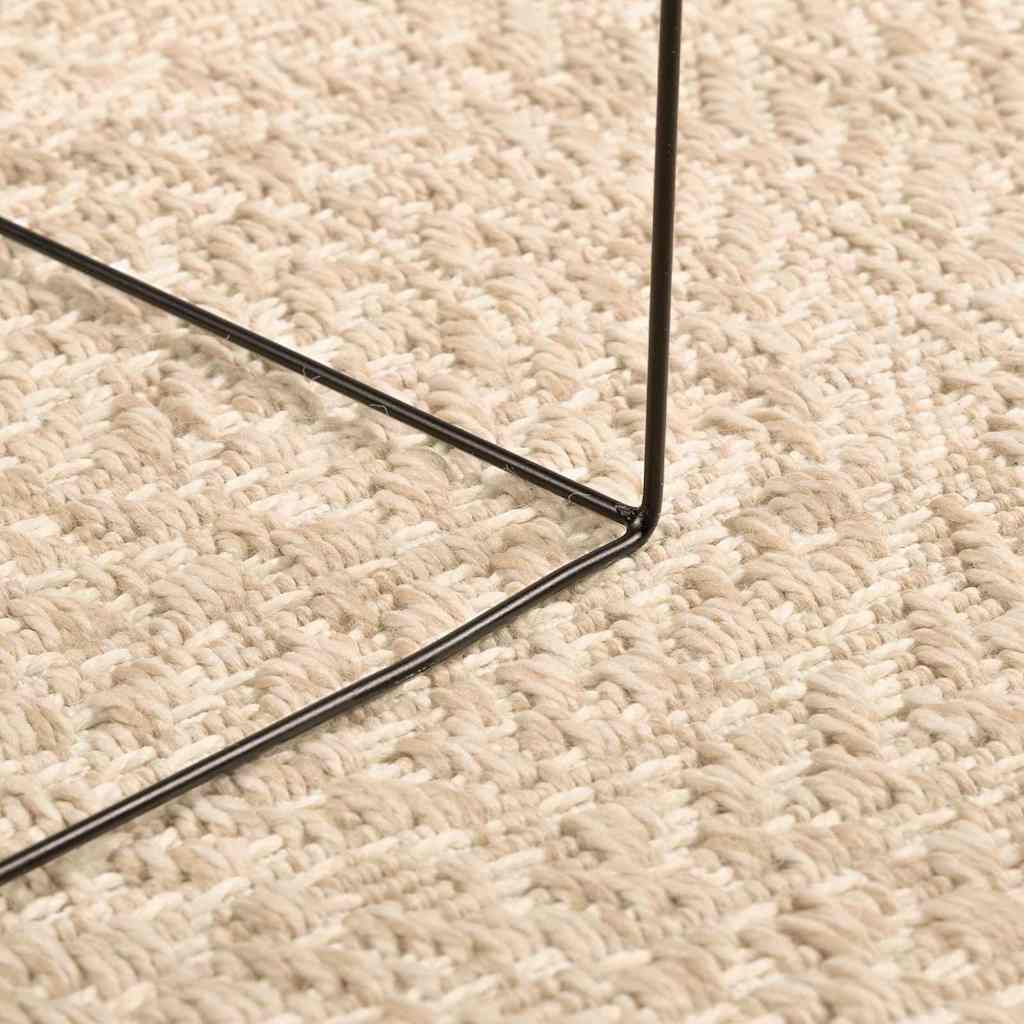 gulvtæppe ZIZUR beige Ø 120 cm jute-look indendørs og udendørs