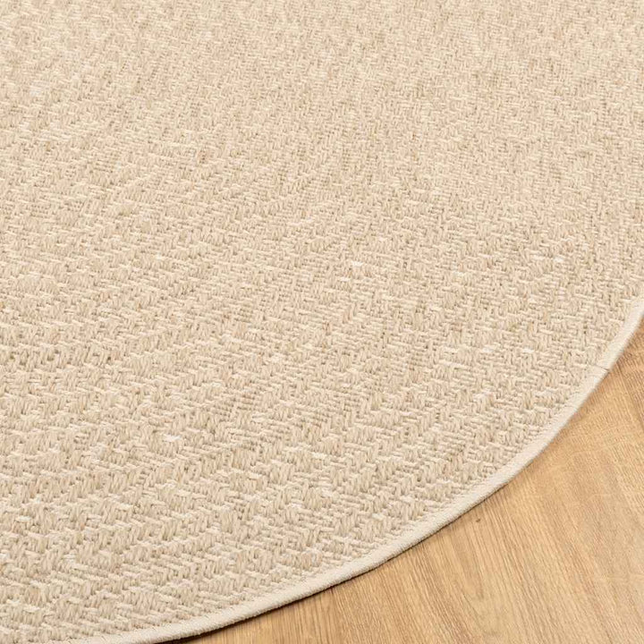 gulvtæppe ZIZUR beige Ø 120 cm jute-look indendørs og udendørs
