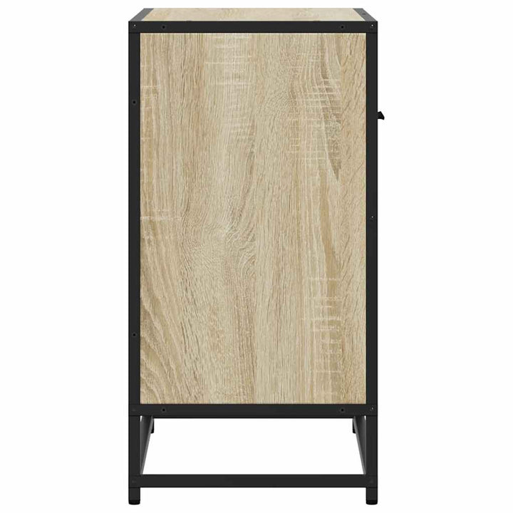 sengeskab sonoma-eg 60x31x60 cm konstrueret træ og metal