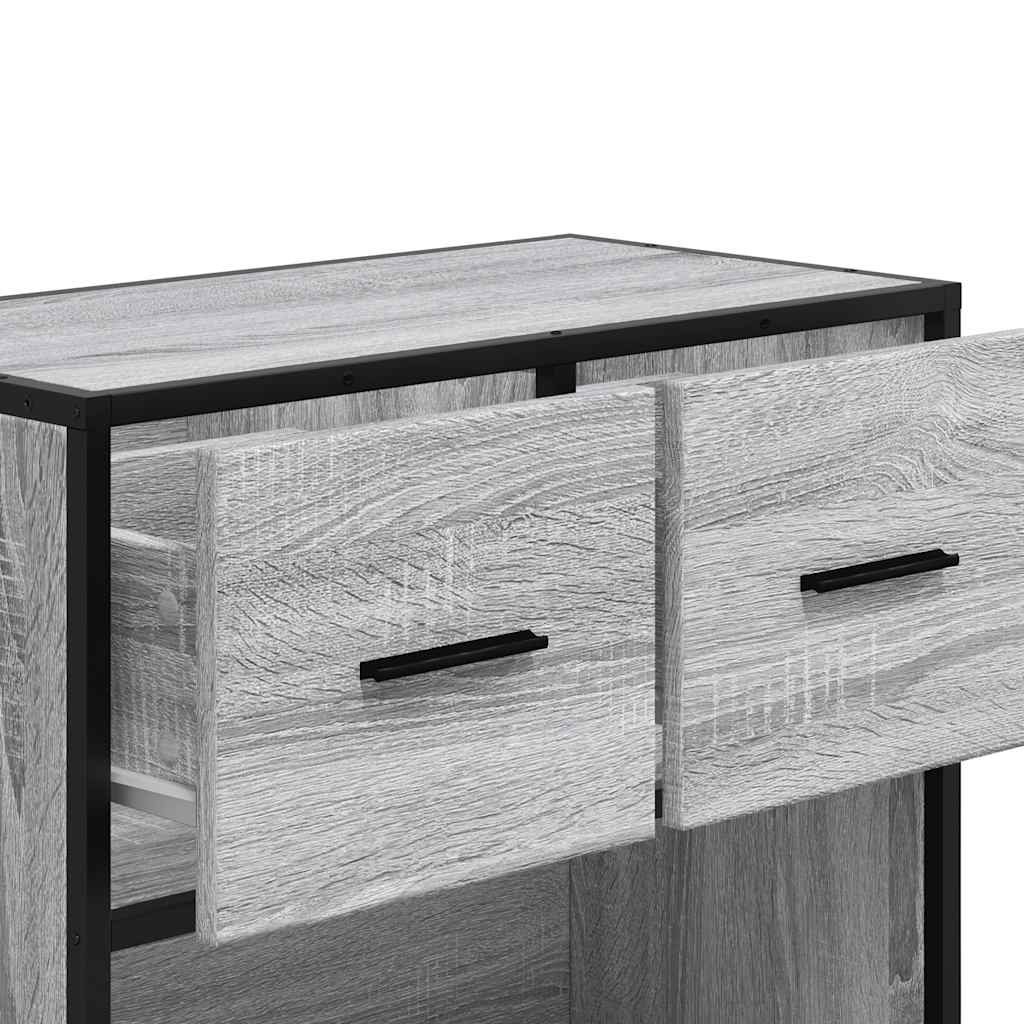 vægskab 60x31x60 cm konstrueret træ grå sonoma