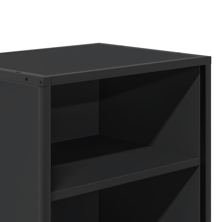 sengeskab 40x31x50 cm konstrueret træ og metal sort