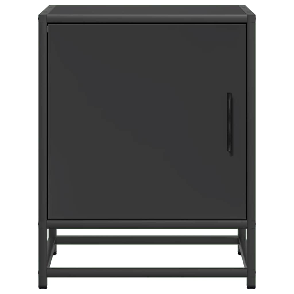 sengeskab 40x31x50 cm konstrueret træ og metal sort