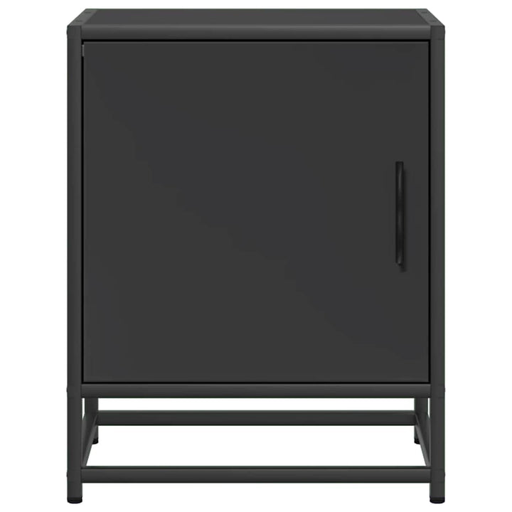 sengeskab 40x31x50 cm konstrueret træ og metal sort