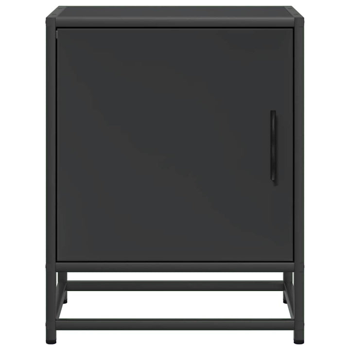 sengeskabe 2 stk. 40x31x50 cm konstrueret træ og metal sort