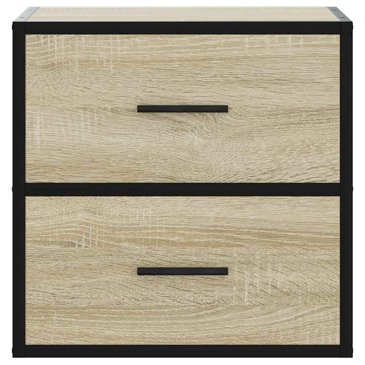 væghængt sengebord 40x31x39,5 cm sonoma-eg