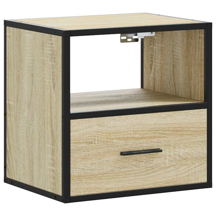 væghængt sengebord 40x31x39,5 cm sonoma-eg