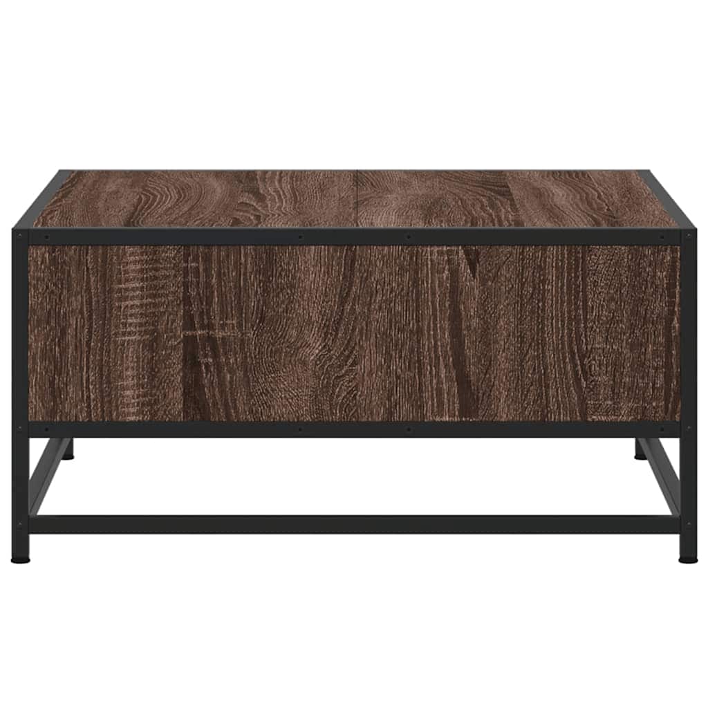 sofabord 60,5x60,5x30 cm konstrueret træ og metal sort