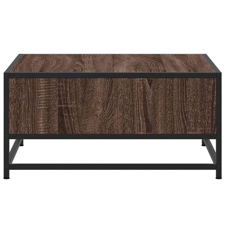 sofabord 60,5x60,5x30 cm konstrueret træ og metal sort