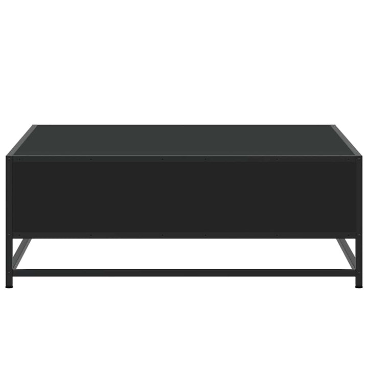 sofabord 80x80x30 cm konstrueret træ og metal sort