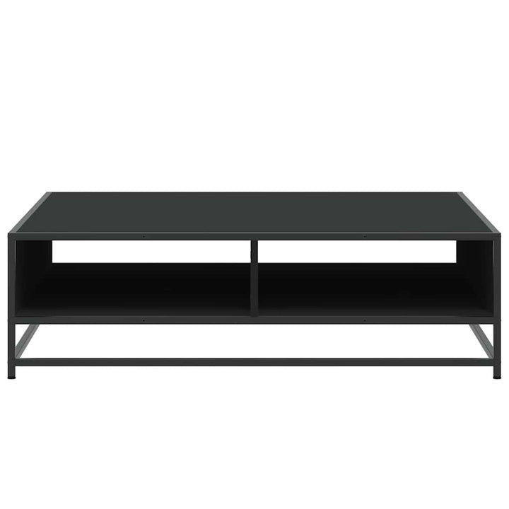 sofabord 100x100x30 cm konstrueret træ og metal sort