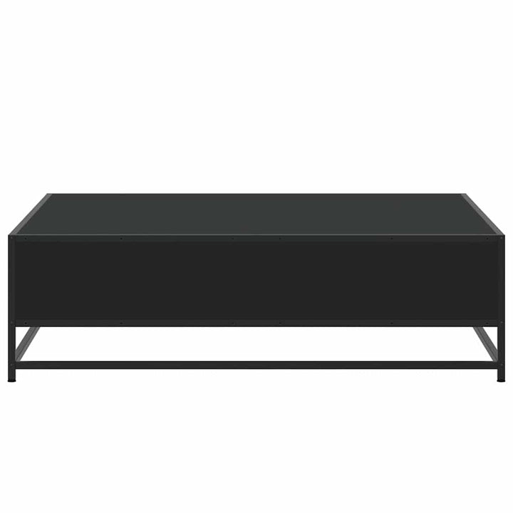 sofabord 100x100x30 cm konstrueret træ og metal sort