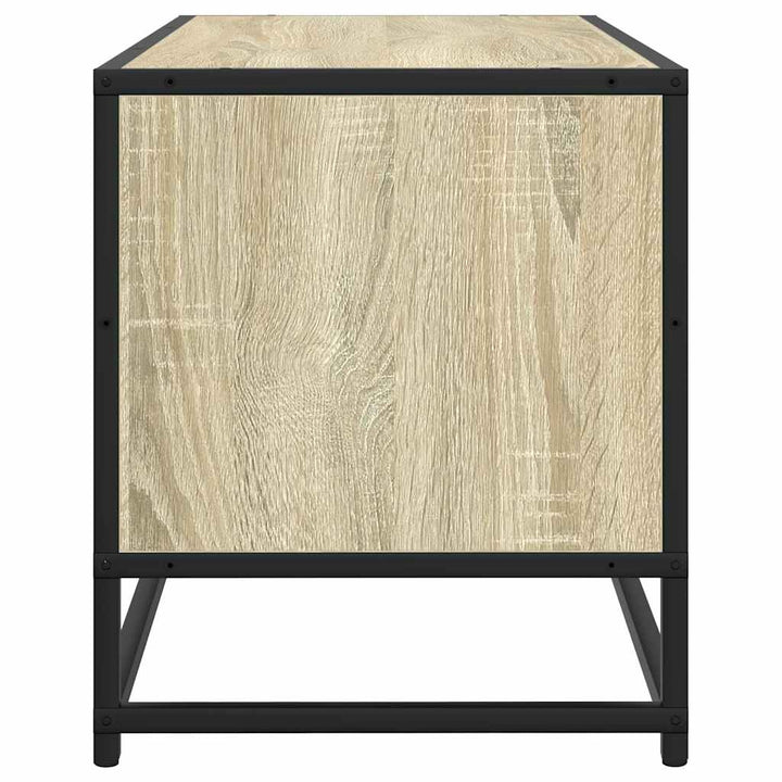 tv-bord 100x34,5x40 cm konstrueret træ og metal sonoma-eg